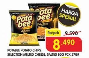 Promo Harga POTABEE Snack Potato Chips Select Cheese, Salted Egg 57 gr - Superindo