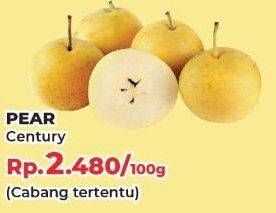 Promo Harga Pear Century per 100 gr - Yogya