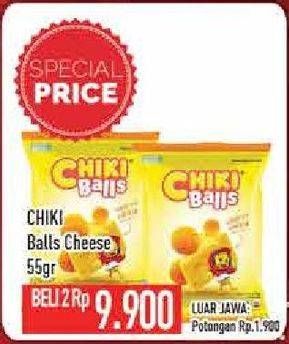 Promo Harga CHIKI BALLS Chicken Snack Cheese per 2 pouch 55 gr - Hypermart