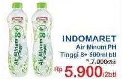 Promo Harga Indomaret Air Minum pH 8+ 500 ml - Indomaret