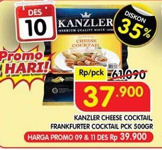 Promo Harga KANZLER Cheese, Frankfurter Cocktail  - Superindo