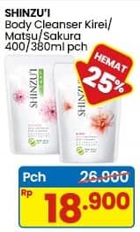 Promo Harga Shinzui Body Cleanser Kirei, Matsu, Sakura 380 ml - Indomaret