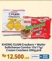 Promo Harga KHONG GUAN Creackers 300 g+ Wafer Saltcheese Combo 10x17 g  - Indomaret