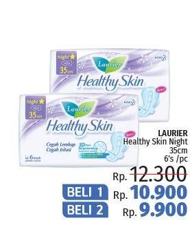 Promo Harga Laurier Healthy Skin Night Wing 35cm 6 pcs - LotteMart