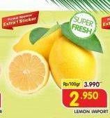 Promo Harga Lemon Import per 100 gr - Superindo