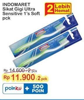 Promo Harga Indomaret Sikat Gigi Ultra Sensitive Soft 1 pcs - Indomaret