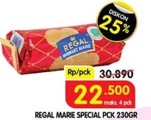 Promo Harga Regal Marie Special Quality 230 gr - Superindo