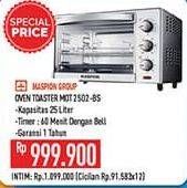 Promo Harga Maspion Oven Toaster MOT 2502 BS 25 ltr - Hypermart