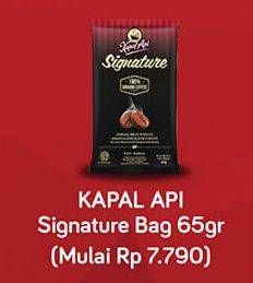 Promo Harga Kapal Api Signature 2 In 1 Kopi + Gula 65 gr - Hypermart