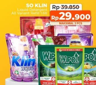 Promo Harga So Klin Liquid Detergent All Variants 1600 ml - Yogya