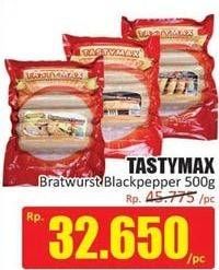 Promo Harga TASTYMAX Bratwurst Blackpapper per 6 pcs 500 gr - Hari Hari