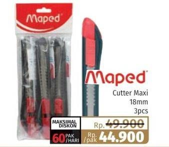Promo Harga MAPED Cutter Maxi 18mm 3 pcs - Lotte Grosir