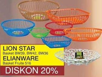Promo Harga LION STAR Basket BW39 / BW42 / BW36 / ELIANWARE Basket Fruit 516  - Yogya