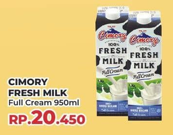 Promo Harga Cimory Fresh Milk Full Cream 950 ml - Yogya