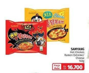Promo Harga SAMYANG Hot Chicken Ramen Cheese, Extreme 2x Spicy 140 gr - Lotte Grosir