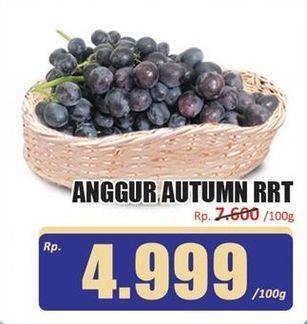 Promo Harga Anggur Autumn RRT per 100 gr - Hari Hari