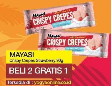 Promo Harga MAYASI Crispy Crepes per 3 pouch 90 gr - Yogya