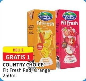 Promo Harga Country Choice Fit Fresh Juice Guardian Red, Optimist Orange 250 ml - Alfamart