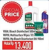 Promo Harga Vixal Bleach Disinfectant/Wipol SUrface Wipes/Bleach Disinfectan  - Hypermart