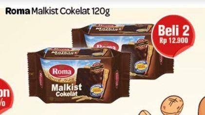 Promo Harga ROMA Malkist Cokelat per 2 pcs 120 gr - Carrefour