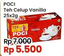 Promo Harga Cap Poci Teh Celup Vanila per 25 pcs 2 gr - Indomaret