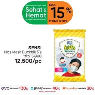 Promo Harga SENSI Mask Kids Duckbill 5 pcs - Guardian