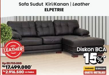 Promo Harga Elpetrie Sofa Sudut  - COURTS