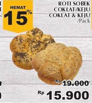Promo Harga Roti Sobek Coklat/ Keju/ Coklat Keju  - Giant