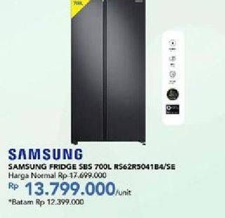Promo Harga SAMSUNG RS62R5041B4/SE | Refrigerator SBS 647 L BL  - Carrefour