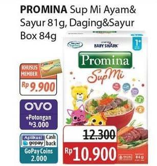 Promo Harga Promina Sup Mi Ayam Sayur, Daging Sayur 81 gr - Alfamidi