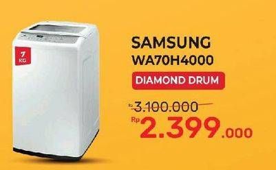 Promo Harga SAMSUNG WA70H4000SG/SE WA70 Top Load Diamond Drum 7 Kg  - Yogya