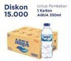 Promo Harga AQUA Air Mineral per 24 botol 330 ml - Indomaret