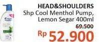 Promo Harga HEAD & SHOULDERS Shampoo Cool Menthol, Lemon Fresh 400 ml - Alfamidi