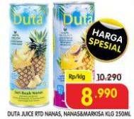 Promo Harga Duta Juice Sari Buah Nanas, Nanas Markisa 250 ml - Superindo