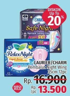 Promo Harga Laurier/ Charm Pembalut Night Wing  - LotteMart