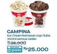 CAMPINA Ice Cream kemasan cup/tube 350 mL semua varian