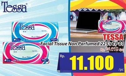 Promo Harga TESSA Facial Tissue TP01-Non Perfumed 225 pcs - Hari Hari