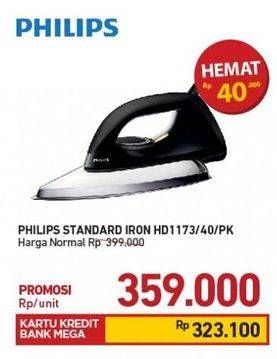 Promo Harga PHILIPS HD 1172 | Dry Iron  - Carrefour