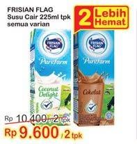 Promo Harga FRISIAN FLAG Susu UHT Purefarm All Variants per 2 pcs 225 ml - Indomaret