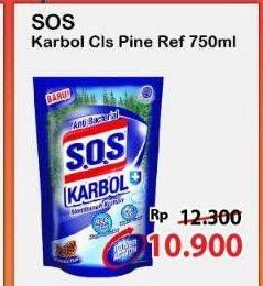 Promo Harga SOS Karbol Wangi Classic Pine 750 ml - Alfamart