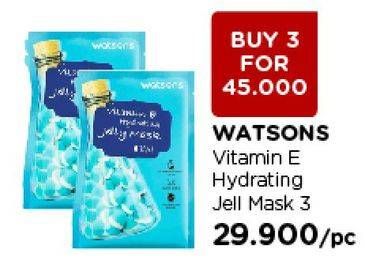 Promo Harga WATSONS Vitamin E Hydrating Jelly Mask per 3 pouch 3 pcs - Watsons