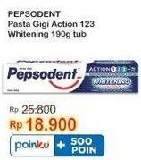 Promo Harga Pepsodent Pasta Gigi Action 123 Whitening 190 gr - Indomaret