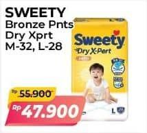 Promo Harga Sweety Bronze Pants Dry X-Pert M32, L28 28 pcs - Alfamart