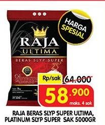 Promo Harga Raja Ultima Beras Slyp Super 5000 gr - Superindo