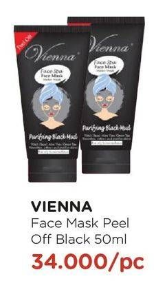 Promo Harga VIENNA Face Mask Purifying Black Mud 50 ml - Watsons