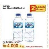 Promo Harga AQUA Air Mineral 330 ml - Indomaret