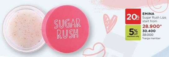 Promo Harga EMINA Sugar Rush Lip Scrub  - Watsons