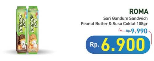 Promo Harga Roma Sari Gandum Peanut Butter, Susu Cokelat 115 gr - Hypermart