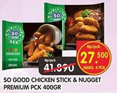 Promo Harga Chicken Stick & Nugget Premium 400g  - Superindo