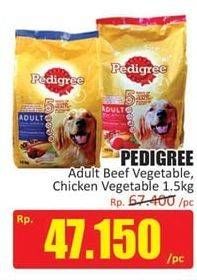 Promo Harga PEDIGREE Makanan Anjing Beef Vegetables, Chicken Liver Vegetable 1300 gr - Hari Hari